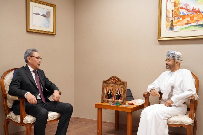 The Minister welcomed the Ambassador wishing him success in performing his duties and for further development in relations between Oman and Kazakhstan.