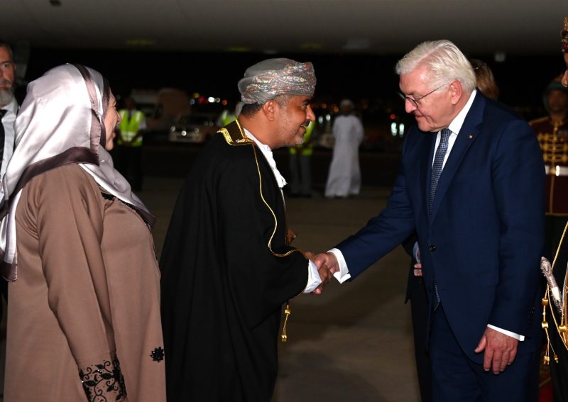 The President of the Federal Republic of Germany arrives in the Sultanate of Oman