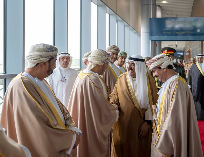 The Emir of Kuwait leaves oman