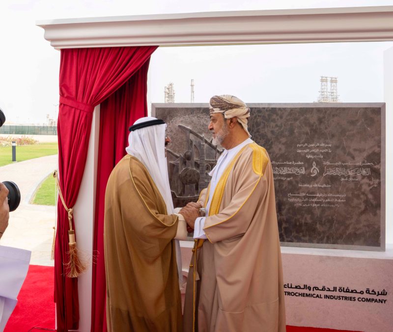 His Majesty and Emir of Kuwait at Duqm opening