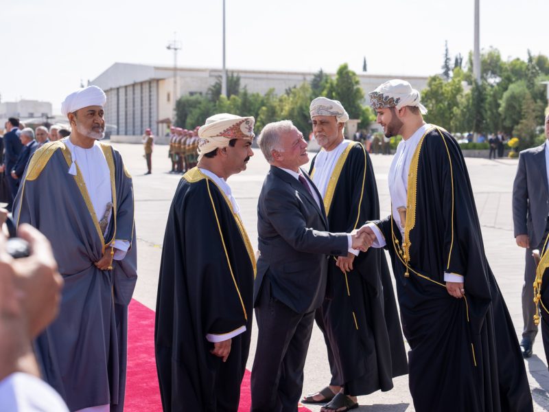 His Majesty arrives in Jordan