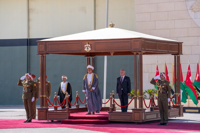 His Majesty arrives Jordan