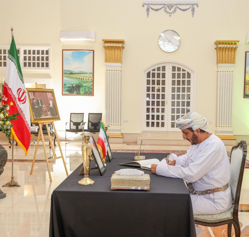 Foreign Ministry officials offer condolences at the Iranian Embassy in Muscat