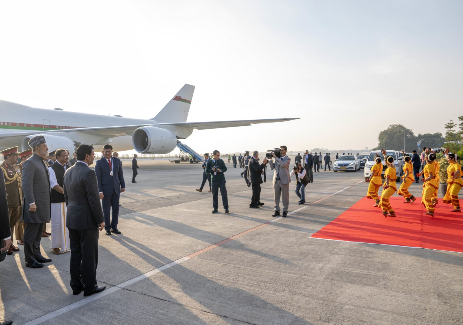 His Majesty Sultan Haitham bin Tariq arrives in the Republic of India