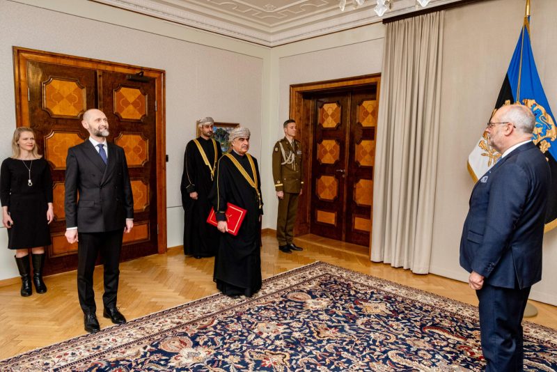 Estonia: The Ambassador of the Sultanate of Oman accredited to the United Kingdom presents his credentials as a non-resident ambassador to Estonia