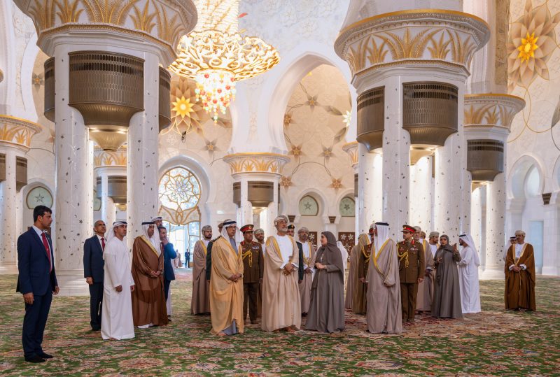 His Majesty the Sultan visits the Sheikh Zayed Grand Mosque in Abu Dhabi