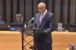 Ambassador-Almaani speaking on nuclear weapons at UN