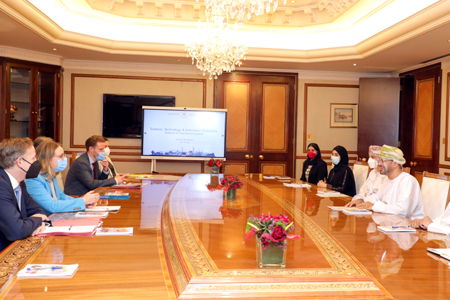 Oman-Foreign-Minister-receives-Austrian-Minister-for-Digital-and-Economic-Affairs