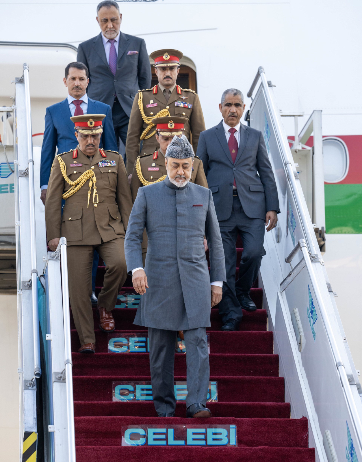 His Majesty Sultan Haitham bin Tariq arrives in the Republic of India