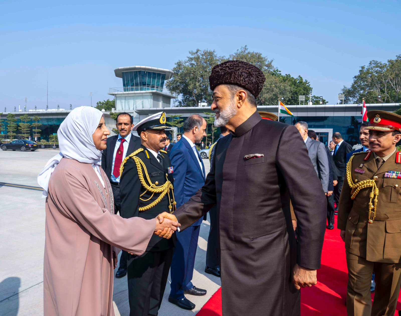 His Majesty the Sultan leaves the Republic of India