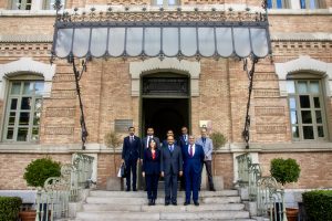 Sheikh Khalifa visit Casa Arabe in Madrid with Ambassador