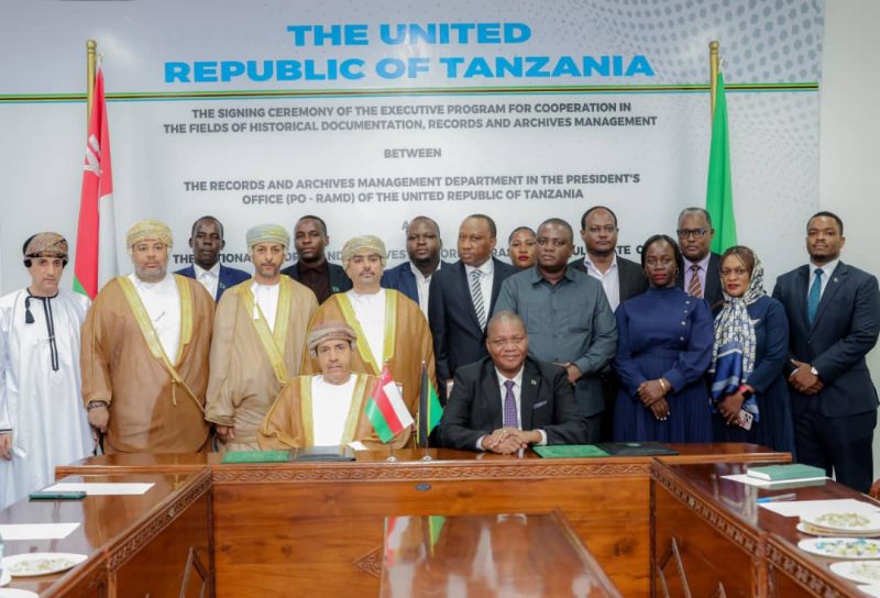 Tanzania: Oman and Tanzania sign archive cooperation programme 