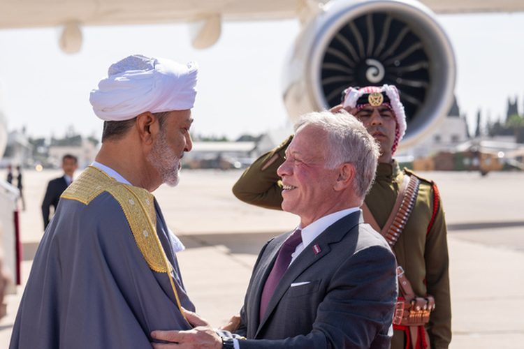 His Majesty arrives in Jordan