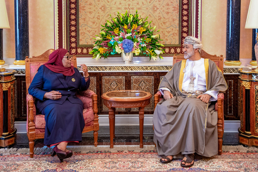 His-Majesty-Sultan-Haitham-Tanzanian-President-bilateral-meeting