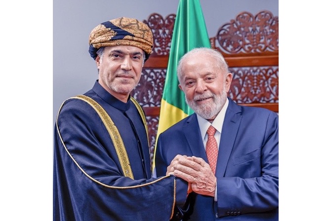 Oman Ambassador Brazil at meeting with Brazilian President