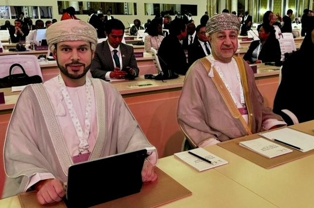 Ambassador Idris bin Abdulrahman Al Khanjari and the Director of Oman's office to the World Trade Organisation in Geneva