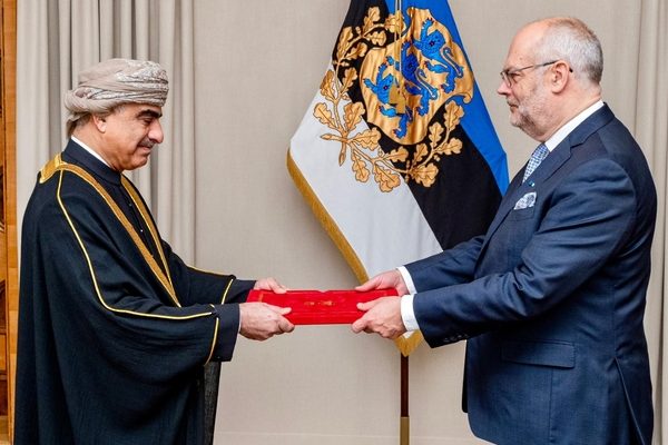 Estonia: The Ambassador of the Sultanate of Oman accredited to the United Kingdom presents his credentials as a non-resident ambassador to Estonia