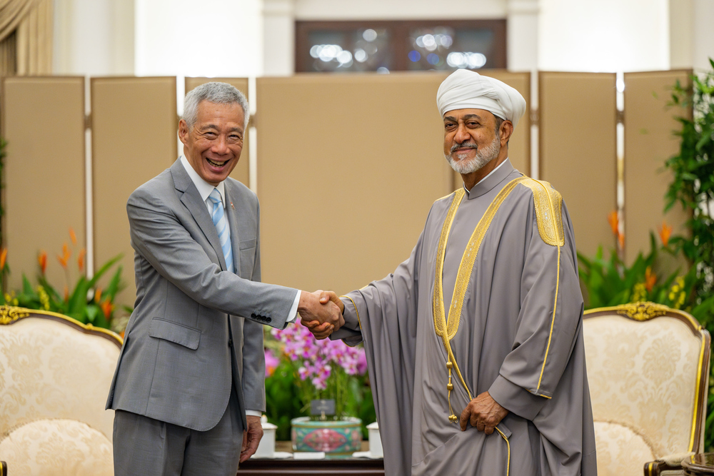 An official reception ceremony for His Majesty the Sultan on the occasion of his visit to Singapore